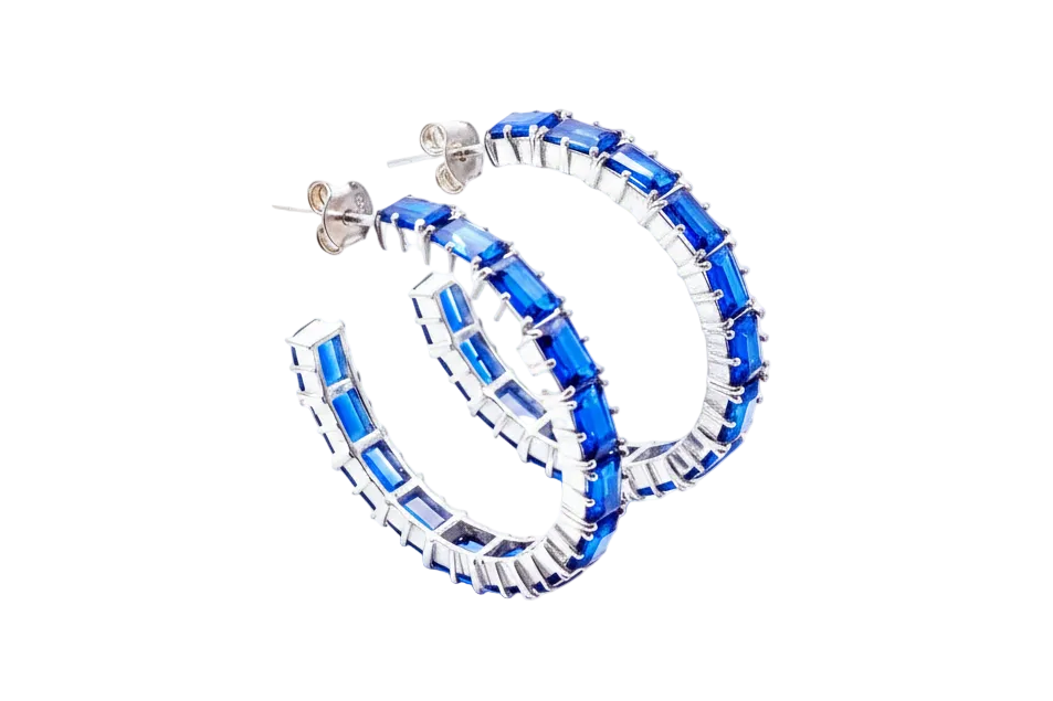 Sienna Sapphire Hoops