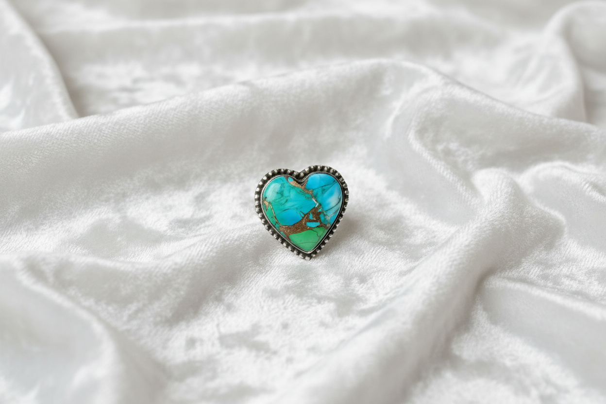 Dahlia Green Turquoise Ring