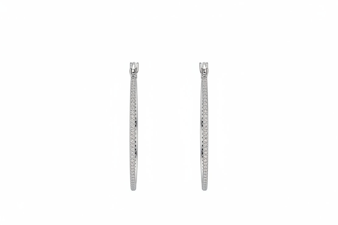 Genevieve Diamond Hoops