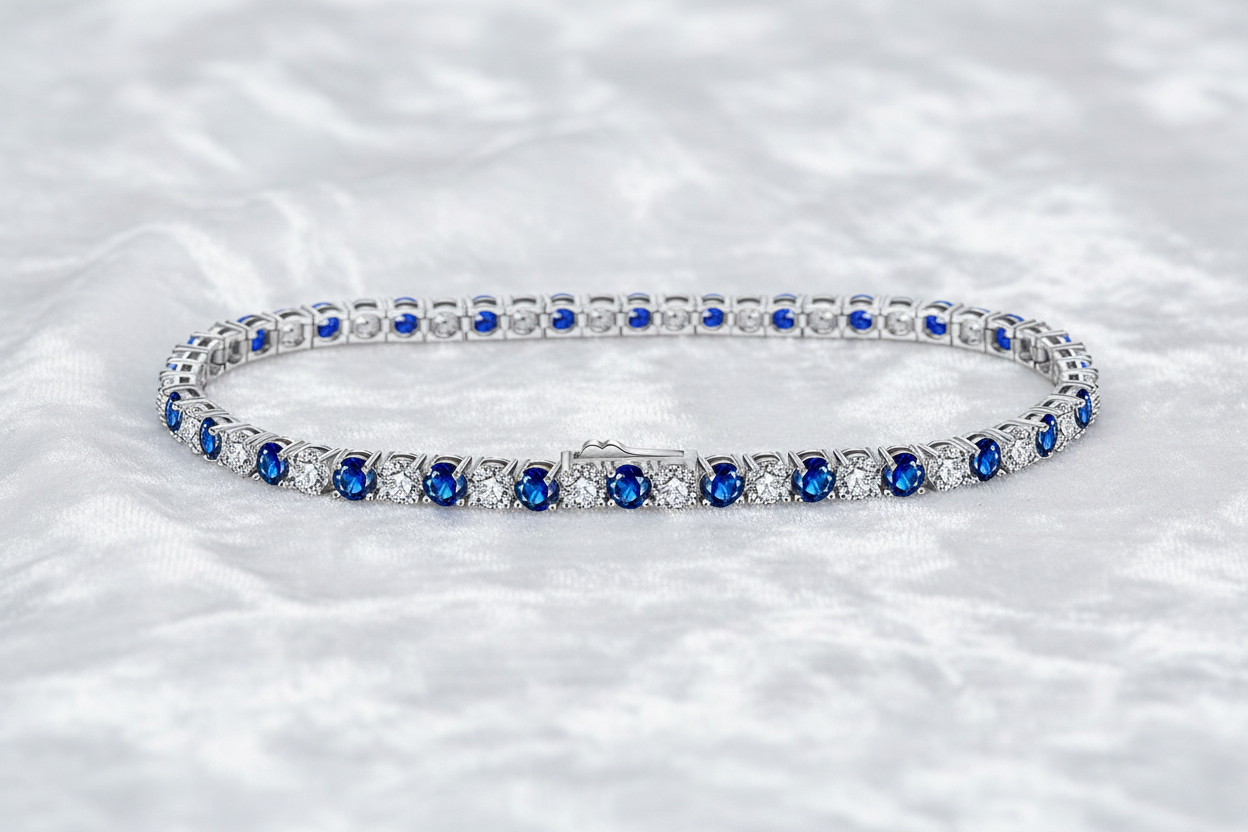 Gia Blue Dazzled Tennis Bracelet