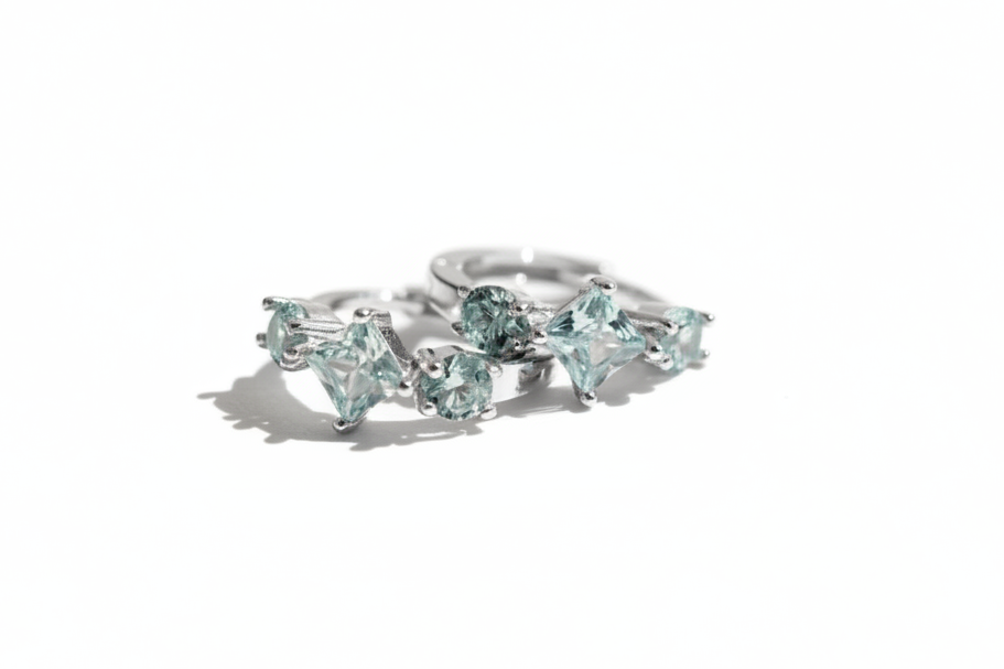 Rhita Aquamarine Huggies