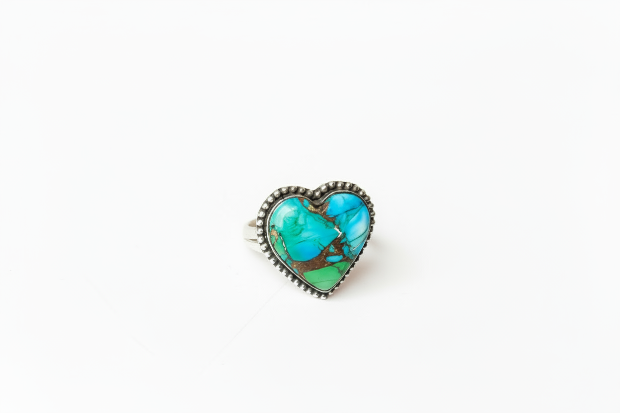 Dahlia Green Turquoise Ring